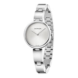 Buy Shop Calvin Klein Wavy Silver Dial Silver Steel Strap Watch for Women - K9U23146 USA Online
