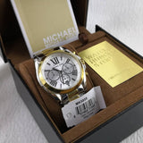 Buy Shop Michael Kors Bradshaw Chronograph Silver Dial Two Tone Steel Strap Watch For Women - MK5855 USA Online