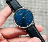 Buy Shop Tissot Everytime Gent Blue Dial Black Leather Strap Watch for Men - T143.410.16.041.00 USA Online