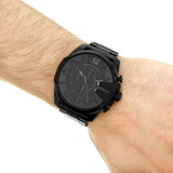 Buy Shop Diesel Mega Chief Chronograph Black Dial Black Steel Strap Watch For Men - DZ4355 USA Online