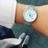 Buy Shop Fossil Tailor Silver Dial Silver Steel Strap Watch for Women - ES3712 USA Online