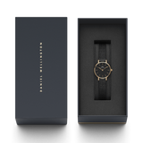 Buy Shop Daniel Wellington Classic Petite Pressed Ashfield Black Dial Black Mesh Bracelet Watch For Women - DW00100441 USA Online