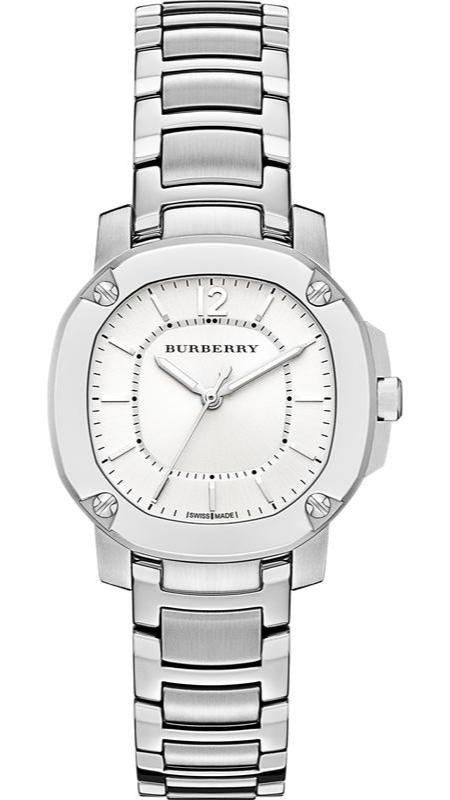 Buy Shop Burberry The Britain Silver Dial Silver Steel Strap Watch for Women - BBY1703 USA Online