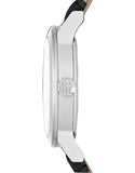 Buy Shop Burberry The City White Dial Black Haymarket Leather Strap Watch for Women - BU9150 USA Online