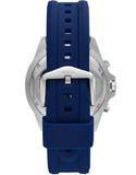 Buy Shop Fossil Garrett Chronograph Blue Dial Blue Rubber Strap Watch for Men - FS5709 USA Online