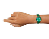 Buy Shop Swarovski Octea Nova Crystals Green Dial Green Leather Strap Watch for Women - 5650005 USA Online
