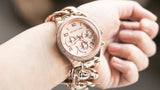 Buy Shop Michael Kors Runway Rose Gold Dial Rose Gold Steel Strap Watch for Women - MK3247 USA Online