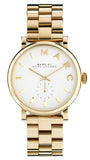 Buy Shop Marc Jacobs Baker White Dial Gold Steel Strap Watch for Women - MBM3243 USA Online