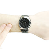 Buy Shop Emporio Armani Classic Chronograph Black Dial Silver Steel Strap Watch For Men - AR1786 USA Online