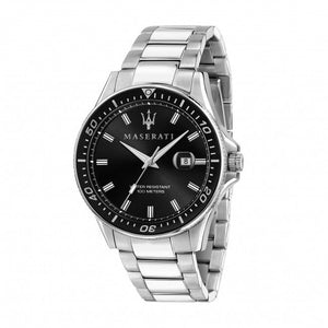 Buy Shop Maserati SFIDA Quartz Black Dial Stainless Steel Watch For Men - R8853140002 USA Online