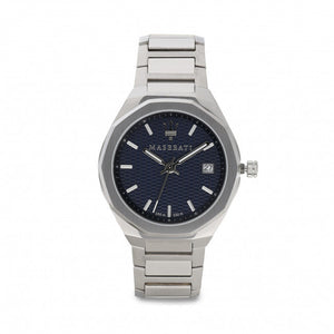 Buy Shop Maserati Stile Blue Dial Silver Steel Strap Watch For Men - R8853142006 USA Online