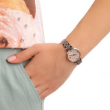 Buy Shop Emporio Armani Gianni T Bar Pink Dial Two Tone Steel Strap Watch For Women - AR11223 USA Online