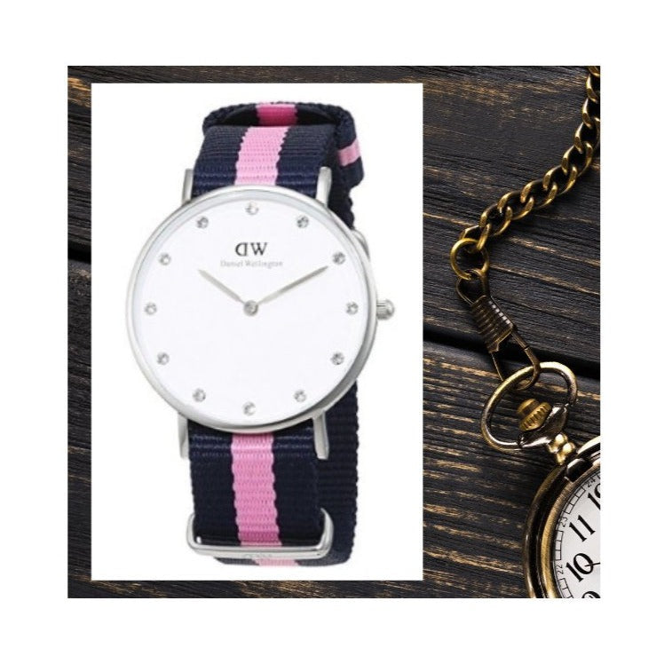 Buy Shop Daniel Wellington Classy Winchester White Dial Two Tone NATO Strap Watch For Women - DW00100081 USA Online