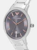 Emporio Armani Renato Quartz Grey Dial Silver Steel Strap Watch For Men - AR2514