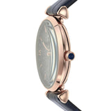 Buy Shop Emporio Armani Gianni T-Bar Quartz Blue Dial Blue Leather Strap Watch for Women - AR11424 USA Online