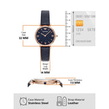 Buy Shop Emporio Armani Gianni T-Bar Quartz Blue Dial Blue Leather Strap Watch for Women - AR11424 USA Online