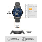 Buy Shop Emporio Armani Renato Automatic Blue Dial Grey Steel Strap Watch For Men - AR60056 USA Online