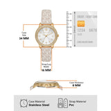 Buy Shop Michael Kors Tibby Analog Silver Dial White Leather Strap Watch for Women - MK1049 USA Online