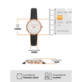 Buy Shop Michael Kors Pyper Three Hand White Dial Black Leather Strap Watch For Women - MK2835 USA Online