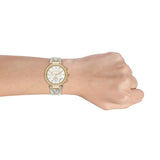 Michael Kors Parker Chronograph White Dial White Leather Strap Watch For Women - MK6916