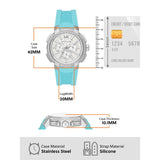 Buy Shop Michael Kors Sidney Multifunction Analog White Dial Turquoise Silicone Strap Watch For Women - MK7246 USA Online