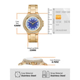 Buy Shop Michael Kors Camille Analog Blue Dial Gold Steel Strap Watch For Women - MK7341 USA Online
