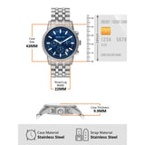 Buy Shop Michael Kors Hutton Chronograph Blue Dial Blue Steel Strap Watch For Men - MK8952 USA Online