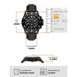 Buy Shop Michael Kors Everest Chronograph Black Dial Black Leather Strap Watch For Men - MK9053 USA Online
