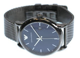Buy Shop Emporio Armani Luigi Quartz Blue Dial Grey Mesh Bracelet Watch For Men - AR11053 USA Online