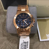 Buy Shop Michael Kors Bel Aire Blue Dial Rose Gold Steel Strap Watch for Women - MK5410 USA Online