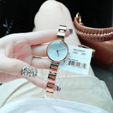 Buy Shop Calvin Klein Wavy White Dial Rose Gold Steel Strap Watch for Women - K9U23646 USA Online