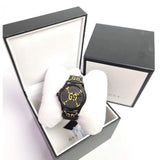 Gucci G Timeless Ghost Black Dial Black Leather Strap Watch For Men - YA1264019