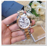 Buy Shop Michael Kors Bradshaw Chronograph Silver Dial Two Tone Steel Strap Watch For Women - MK5912 USA Online
