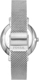 Buy Shop Fossil Jacqueline Three Hand Pink Dial Silver Mesh Strap Watch for Women - ES5089 USA Online