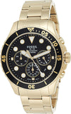 Buy Shop Fossil FB-03 Chronograph Black Dial Gold Steel Strap Watch for Men - FS5727 USA Online