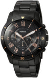 Buy Shop Fossil Grant Sport Chronograph Black Dial Black Steel Strap Watch for Men - FS5374 USA Online