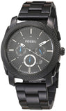 Buy Shop Fossil Machine Chronograph Black Dial Black Steel Strap Watch for Men - FS4552 USA Online