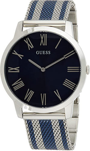 Buy Shop Guess Richmond Blue Dial Two Tone Mesh Bracelet Watch for Men - W1179G1 USA Online