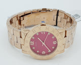 Buy Shop Marc Jacobs Amy Purple Dial Rose Gold Steel Strap Watch for Women - MBM8618 USA Online