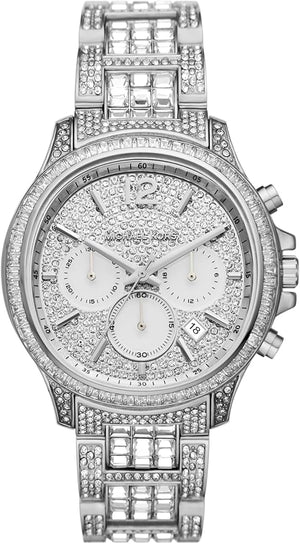 Buy Shop Michael Kors Sage Pavé Limited Edition Crystals Silver Dial Silver Steel Strap Watch for Women - MK7483LE USA Online