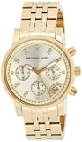 Buy Shop Michael Kors Ritz Chronograph Gold Dial Gold Steel Strap Watch for Women - MK5676 USA Online