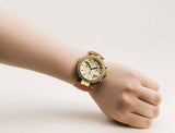 Buy Shop Michael Kors Parker Champagne Dial Orange Leather Strap Watch for Women - MK2279 USA Online