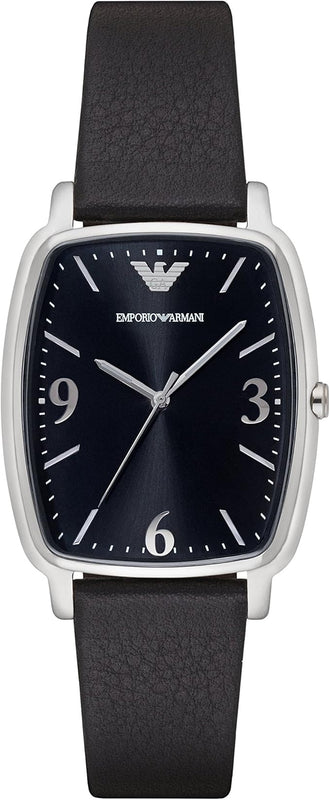 Buy Shop Emporio Armani Epsilon Quartz Black Dial Black Leather Strap Watch For Men - AR2490 USA Online