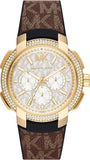 Buy Shop Michael Kors Sidney Multifunction White Dial Brown Leather Strap Watch For Women - MK6948 USA Online