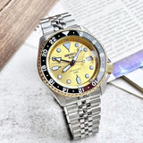 Buy Shop Seiko 5 Sports GMT Automatic 70th Anniversary Taiwan Limited Edition Gold Dial Silver Steel Strap Watch For Men - SSK044K1 USA Online