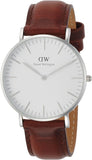 Buy Shop Daniel Wellington St Mawes White Dial Brown Leather Strap Watch For Men - DW00100052 USA Online