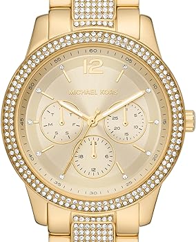 Buy Shop Michael Kors Tibby Multifunction Gold Dial Gold Steel Strap Watch For Women - MK7292 USA Online