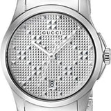 Buy Shop Gucci G Timeless Quartz Silver Dial Silver Steel Strap Watch For Women - YA126551 USA Online