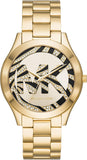 Buy Shop Michael Kors Runway Gold Dial Gold Steel Strap Watch For Women - MK4561 USA Online