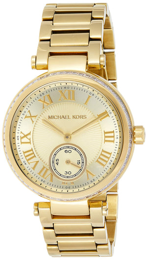 Buy Shop Michael Kors Skylar Gold Dial Gold Steel Strap Watch for Women - MK5867 USA Online